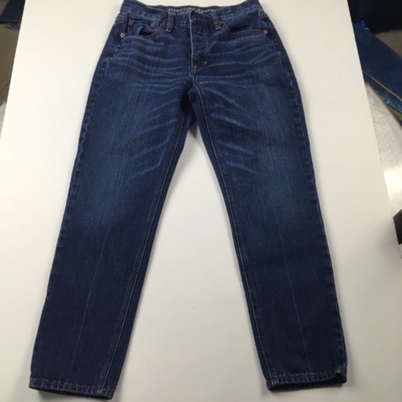 American Eagle Vintage Hi-Rise Skinny Button Fly Dark Jeans Women’s Sz‎ 4 - Picture 2 of 6